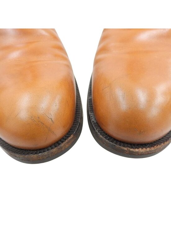 Louis Vuitton Leather Ankle Side Gore Monk Boots Brown 7.5